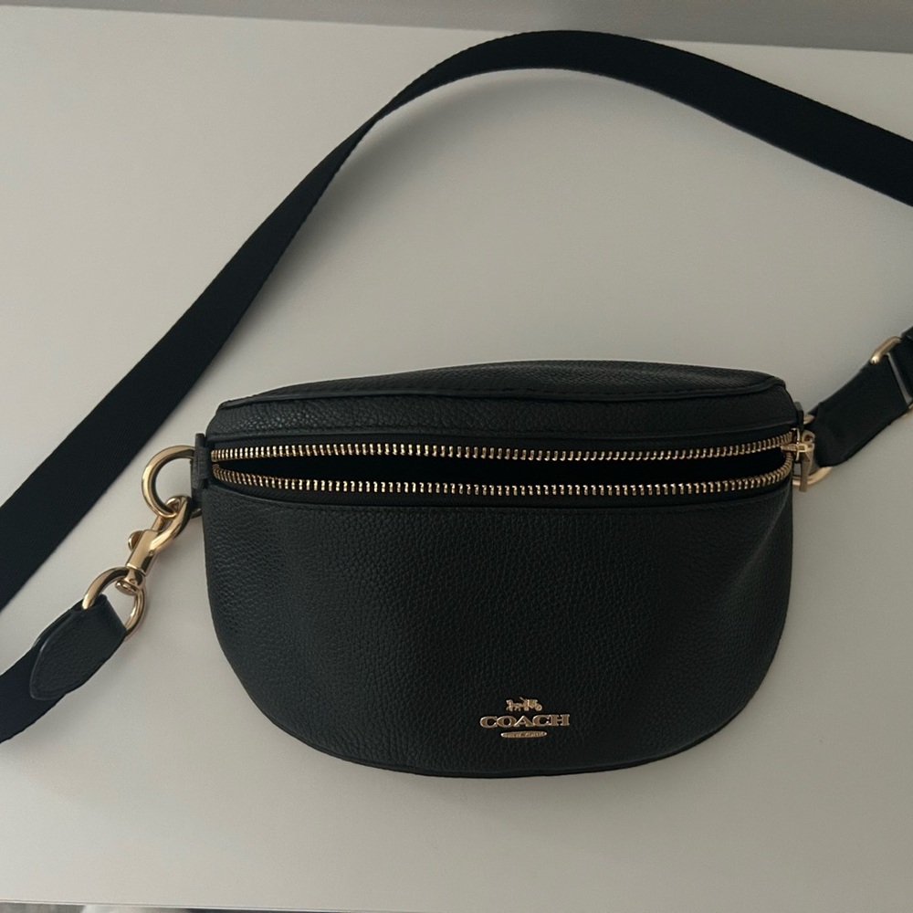 Coach Black Leather Crossbody Bag